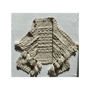 Mayoral Wool Blend Knit Vest Frayed Edges Size Small